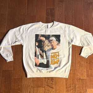 Fashion Nova White Graphic Crewneck Sweater